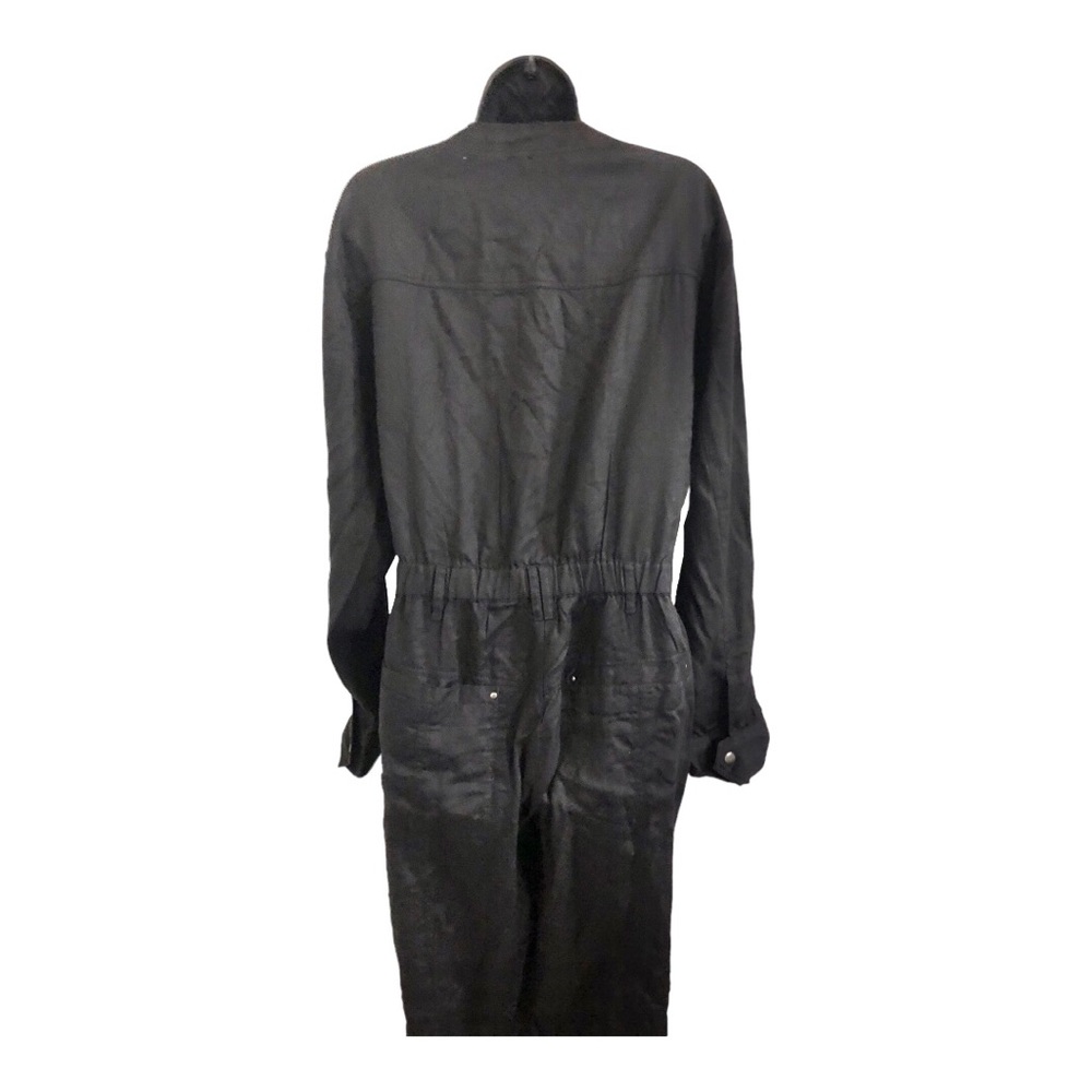 Free People Time for Me black lyocell overall jumpsuit size Medium new - Picture 12 of 16